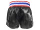 Boxsense Retro Muay Thai shorts - Thaiboxhosen für Kinder : BXSRTO-001-Schwarz